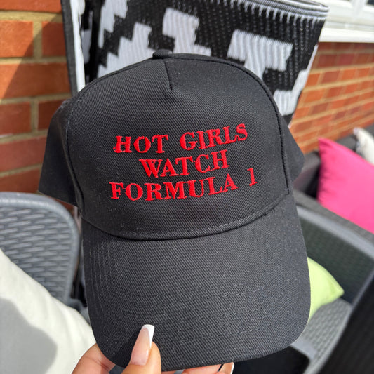 Hot girls watch Formula 1 embroidered cap