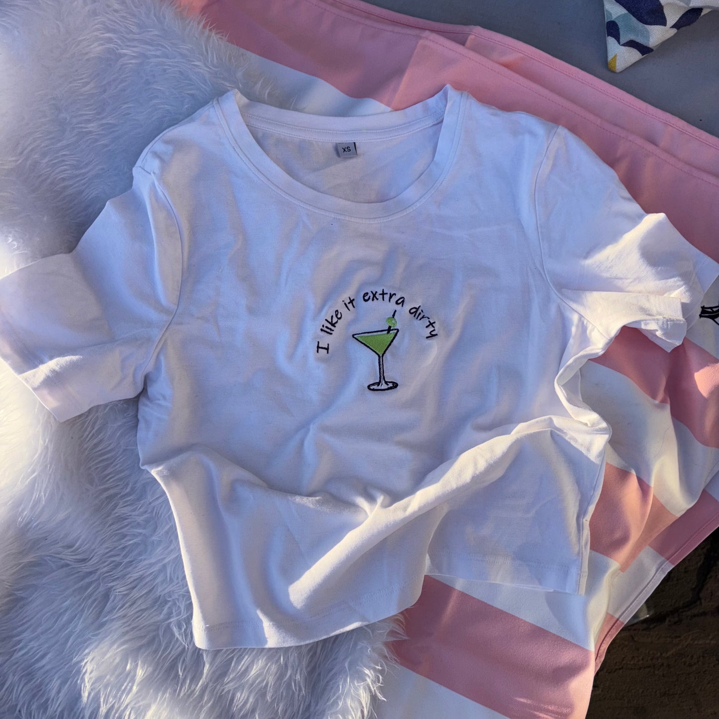 I like it extra dirty (martini) baby tee