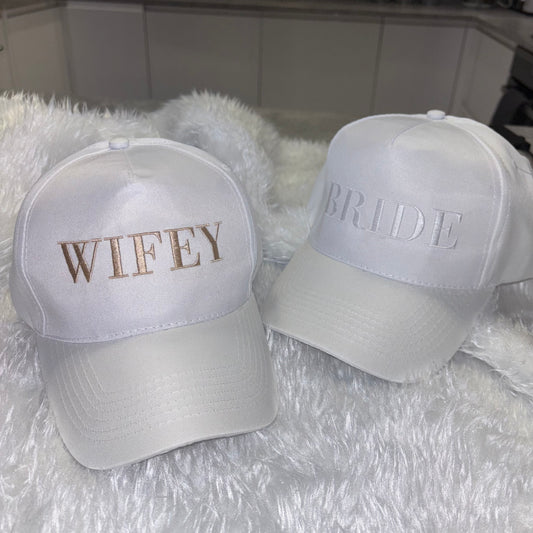 Wifey / bride custom embroidered caps