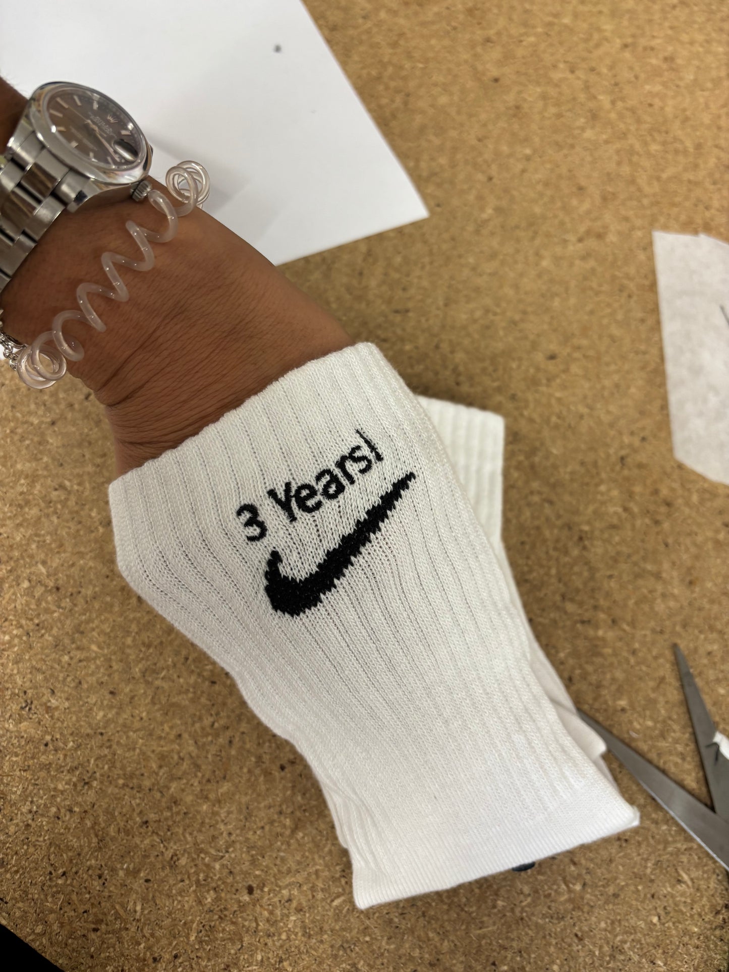 Customised Nike everyday crew socks 💕
