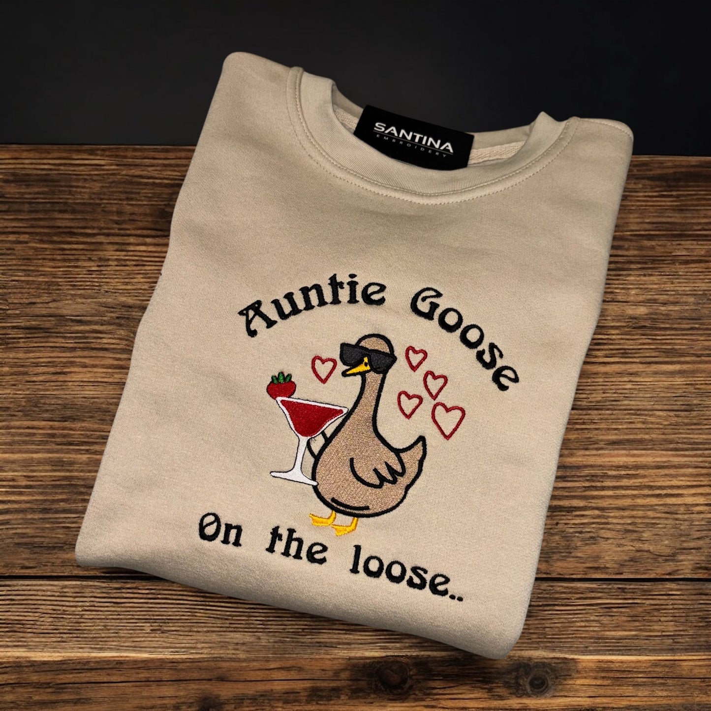 Crazy goose on the loose, aunt uncle dad mum ect personalised tshirt sweatshirt or hoodie