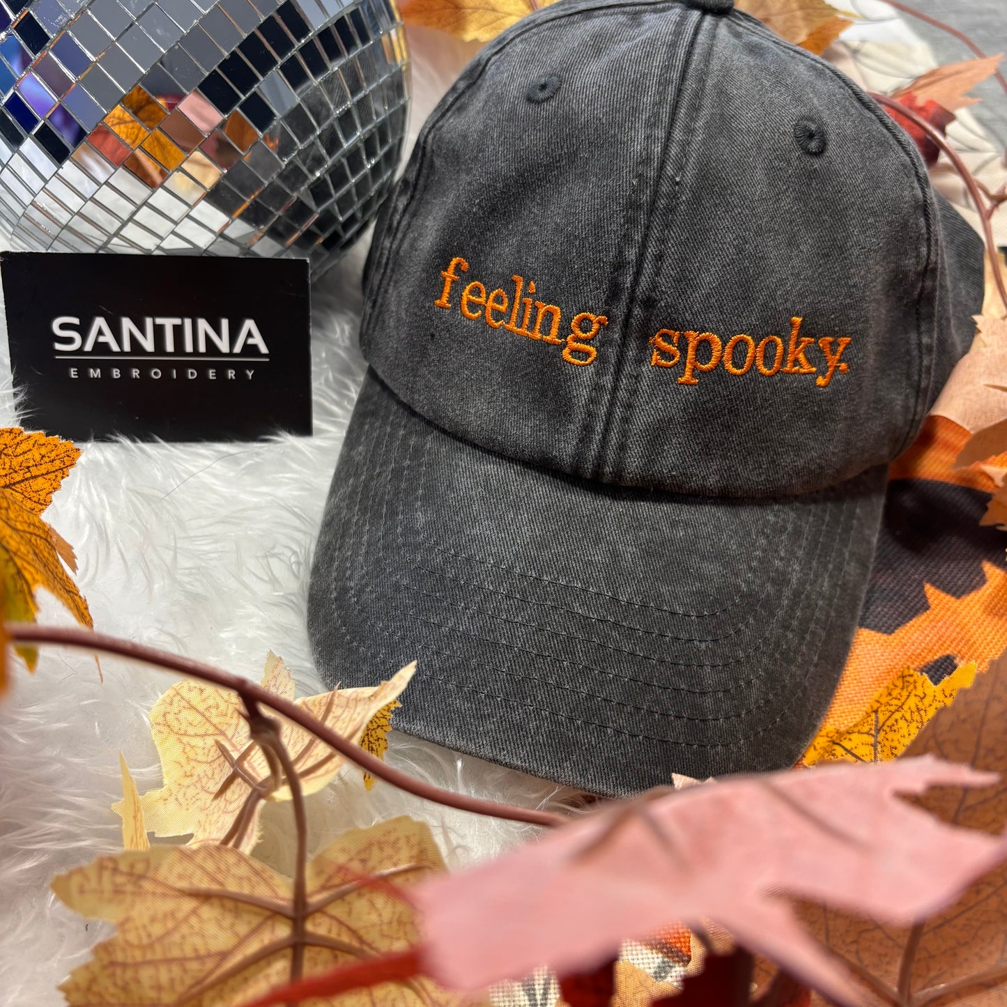Feeling spooky 👻 Embroidered fun autumn Halloween cap