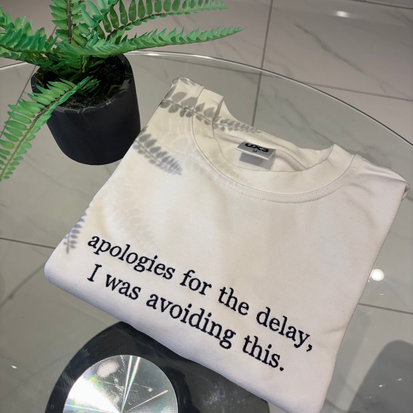 Apologies for the delay, I was avoiding this. Tee / sweater / hoodie