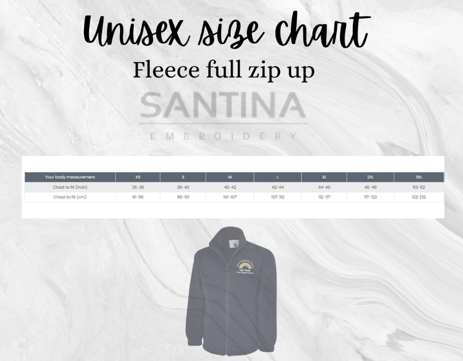 Healthworker stethoscope/ECG Custom personalised UNISEX full zip FLEECE jacket