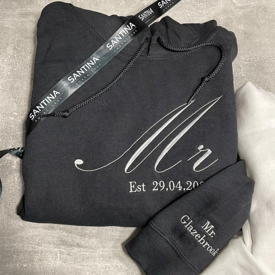Embroidered Anniversary Hoodie - Celebrating Love and Commitment