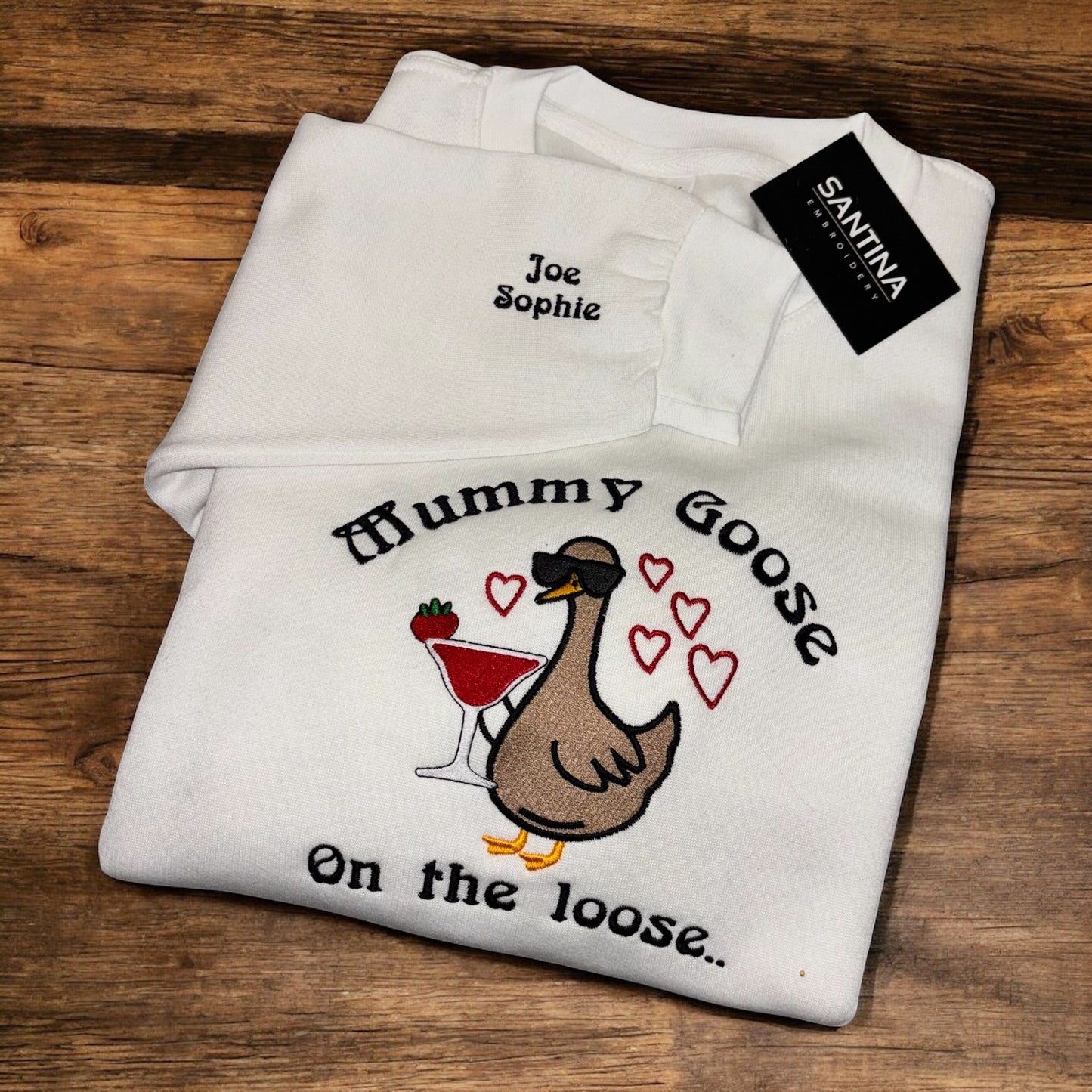 Crazy goose on the loose, aunt uncle dad mum ect personalised tshirt sweatshirt or hoodie