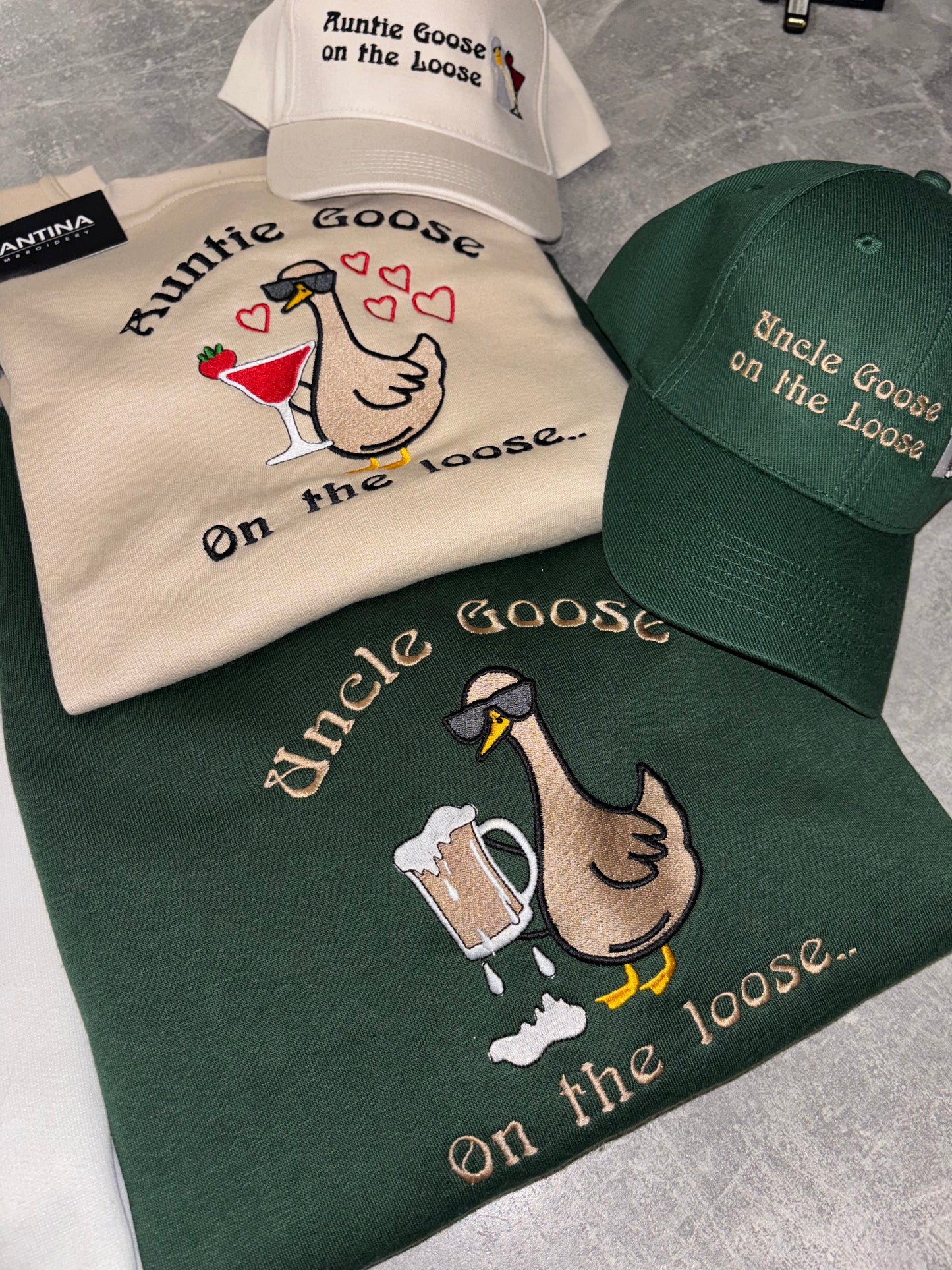 Crazy goose on the loose, aunt uncle dad mum ect personalised tshirt sweatshirt or hoodie