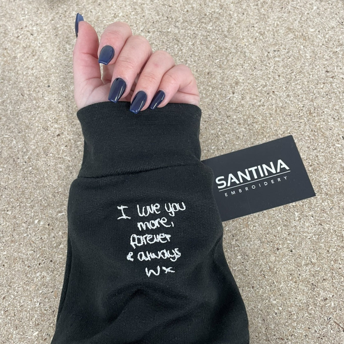 Personalized Sweatshirt with Handwritten Message