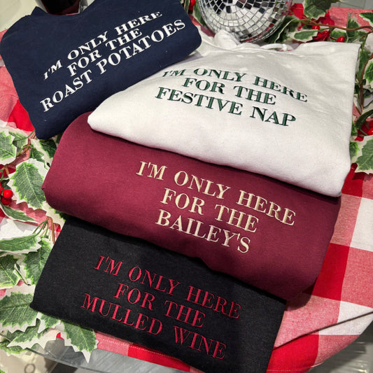 I’m only here for the … custom Christmas sweater or hoodie 🎄