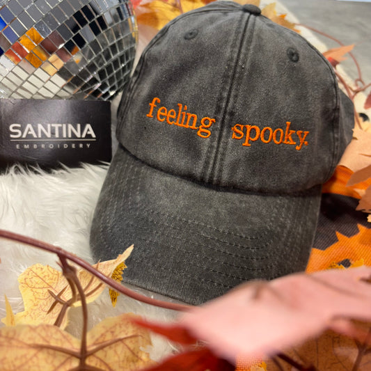 Feeling spooky 👻 Embroidered fun autumn Halloween cap