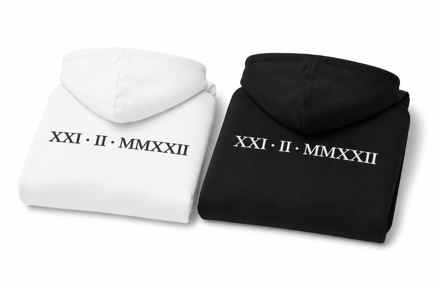 Roman numeral BACK embroidered hoodie
