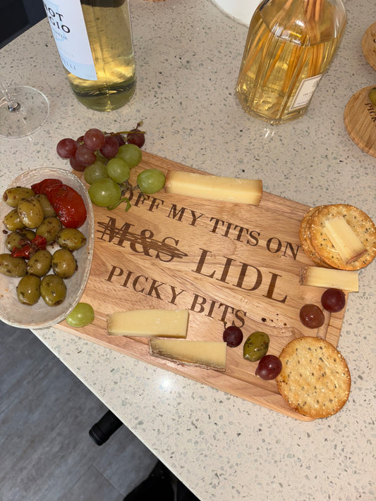 LIDL picky bits chopping board (can’t afford M&S 😂)