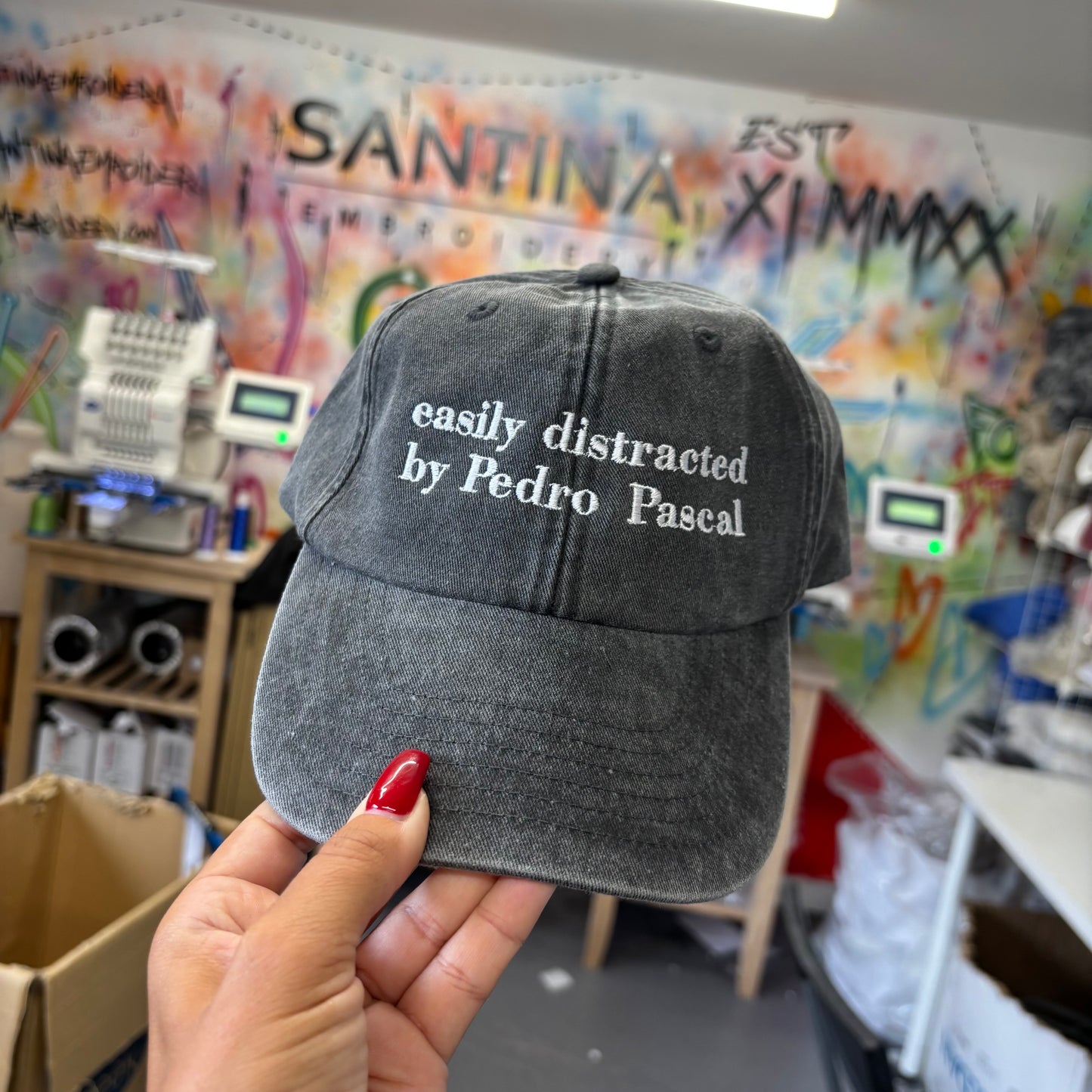 Easily distracted by *your text here* custom embroidered cap