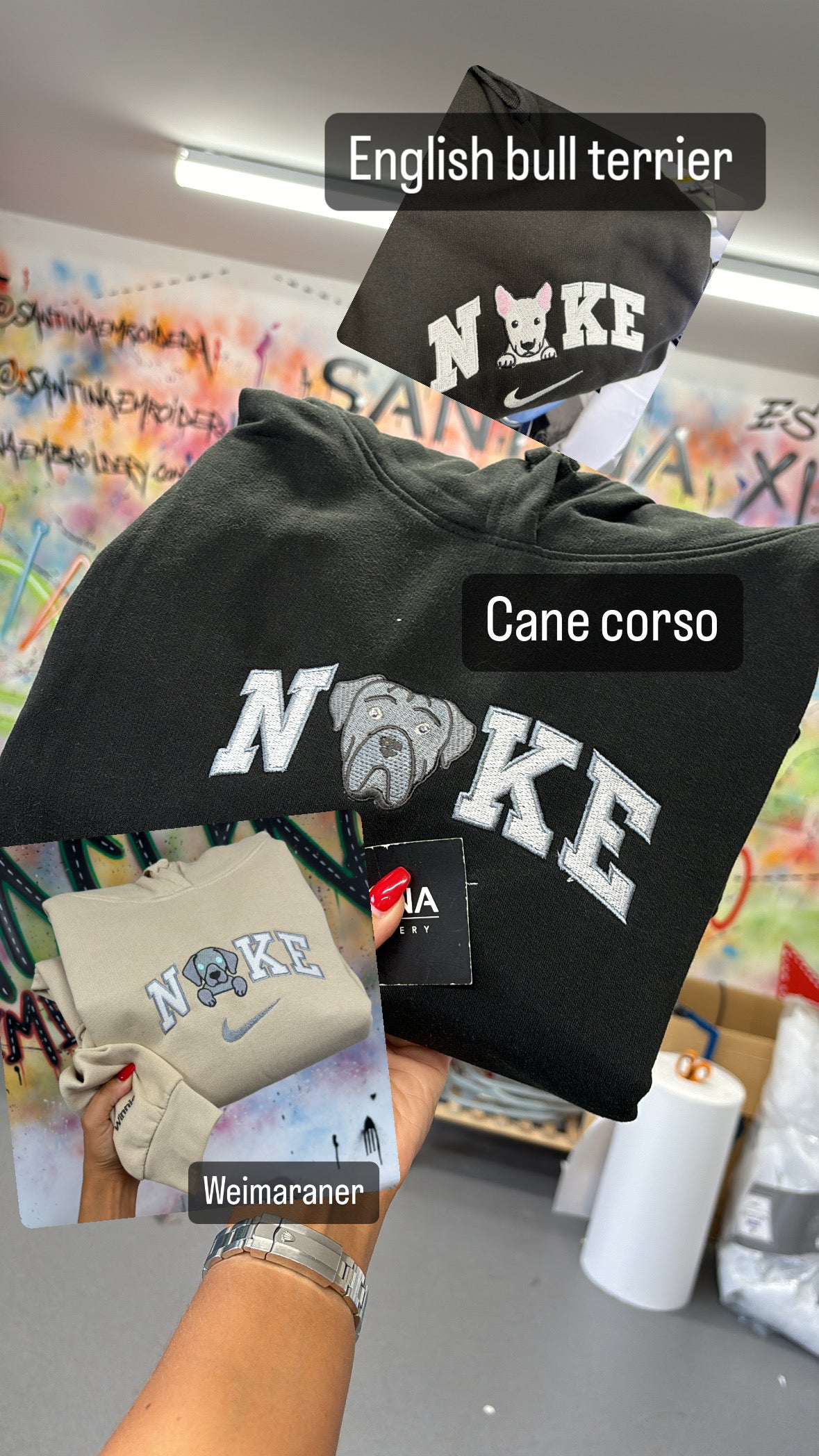 Nke x YOUR DOG BREED embroidered sweater / hoodie.