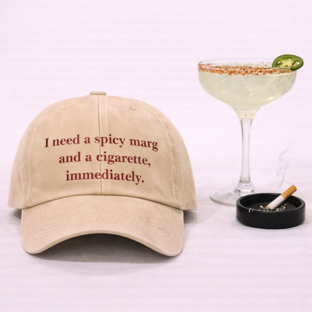 I need a (custom drink) & a cigarette, immediately cap  🥂 🚬