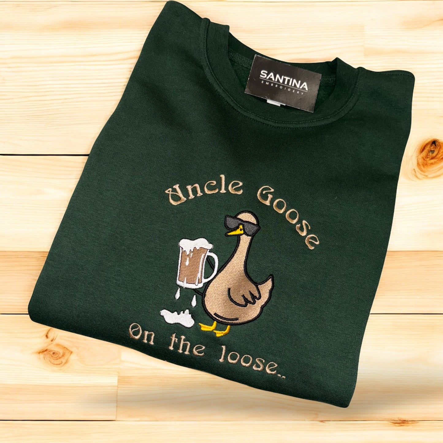 Crazy goose on the loose, aunt uncle dad mum ect personalised tshirt sweatshirt or hoodie