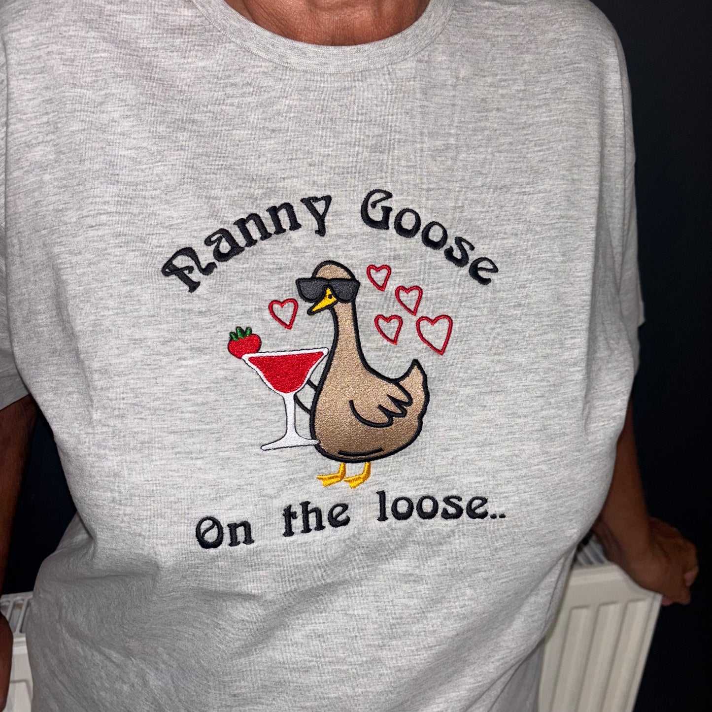 Crazy goose on the loose, aunt uncle dad mum ect personalised tshirt sweatshirt or hoodie