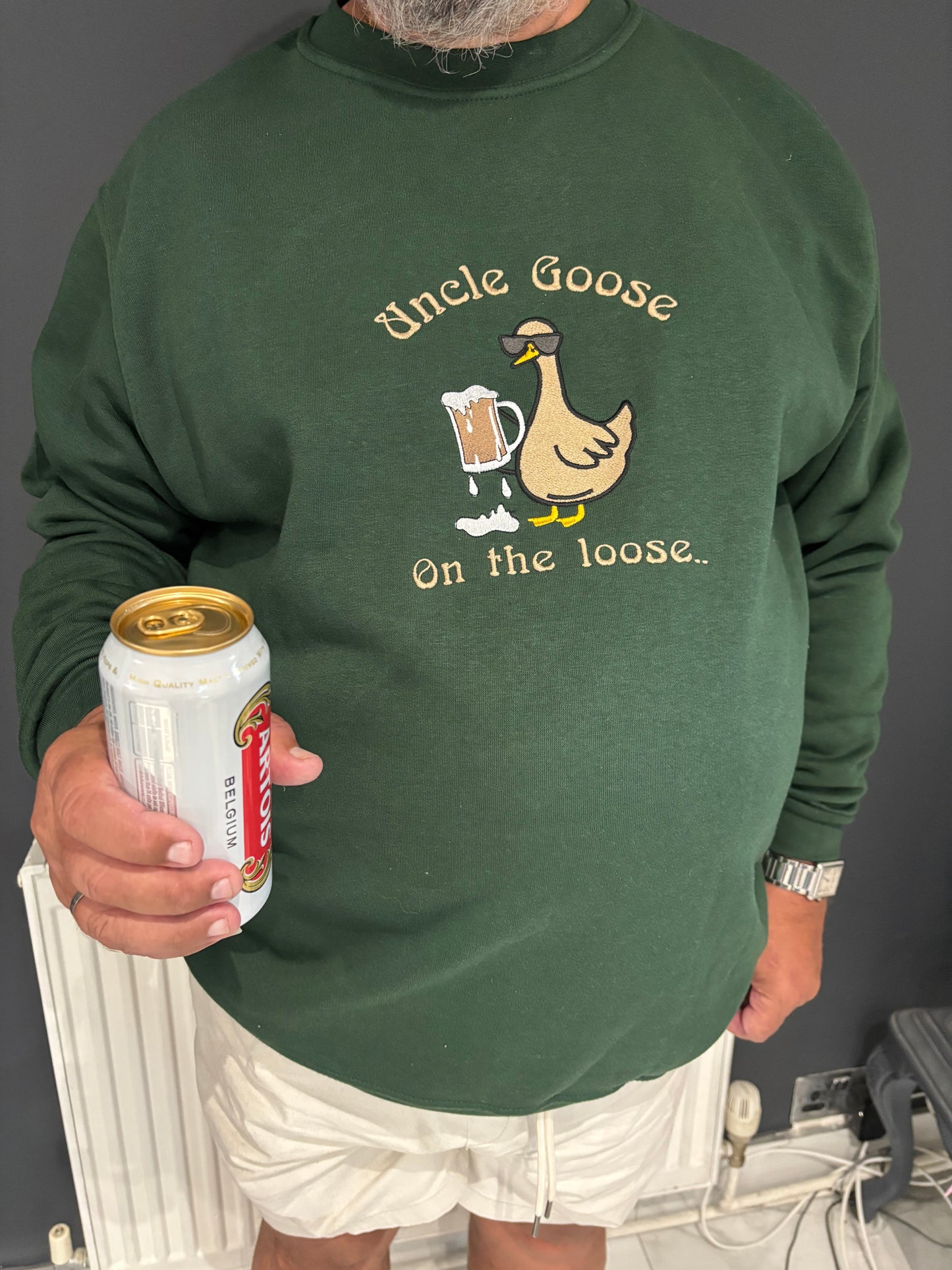 Crazy goose on the loose, aunt uncle dad mum ect personalised tshirt sweatshirt or hoodie