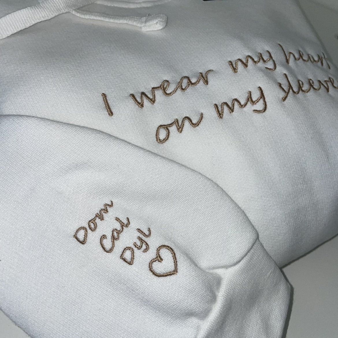 I Wear My Heart On My Sleeve Mothers day sweatshirt or hoodie with With Children's Names