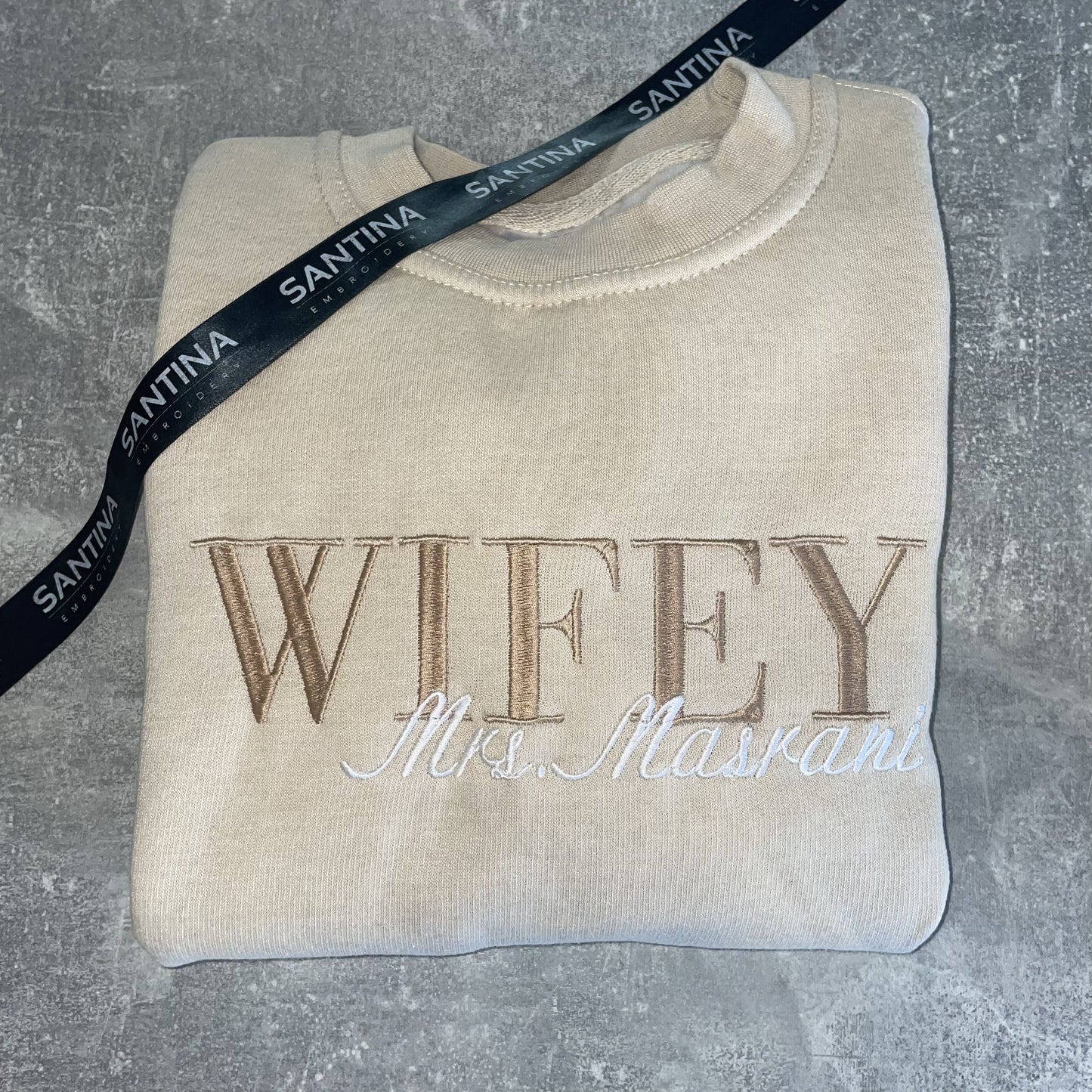 Custom Embroidered Bridal T-shirt With Married Name