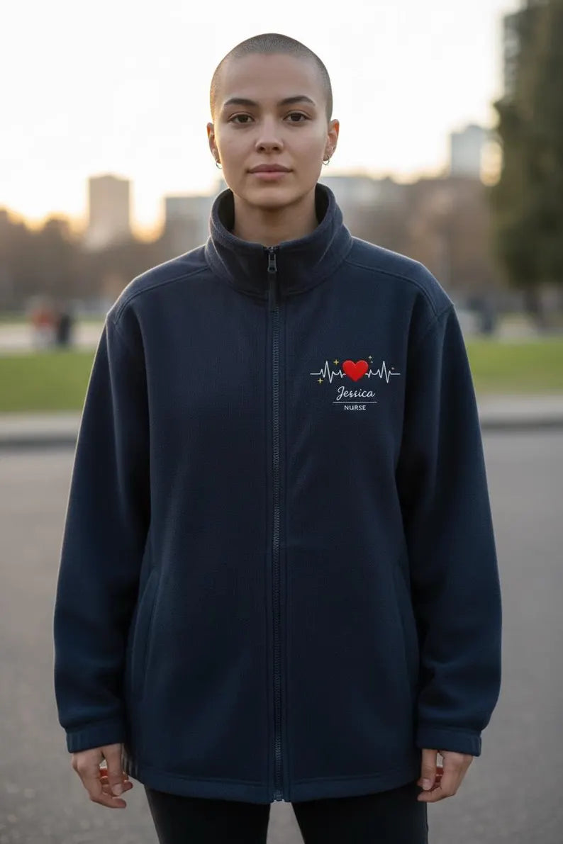 New designs , healthworker fleece or zip up personalised jackets