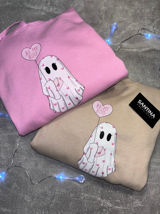 Be my boo, cute ghost valentines sweater or hoodie