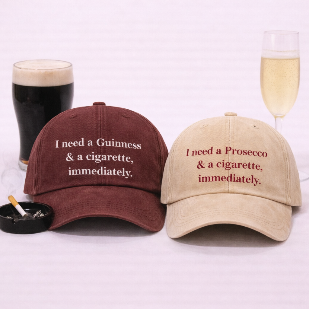 I need a (custom drink) & a cigarette, immediately cap  🥂 🚬