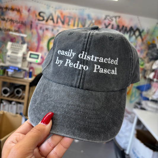 Easily distracted by *your text here* custom embroidered cap