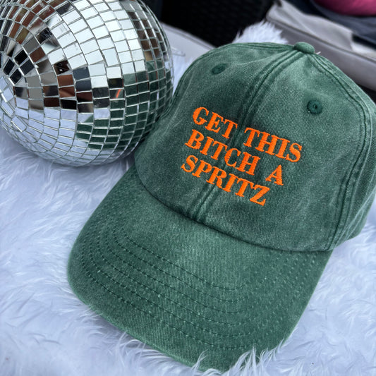 Get this bitch a spritz embroidered cap 🍊