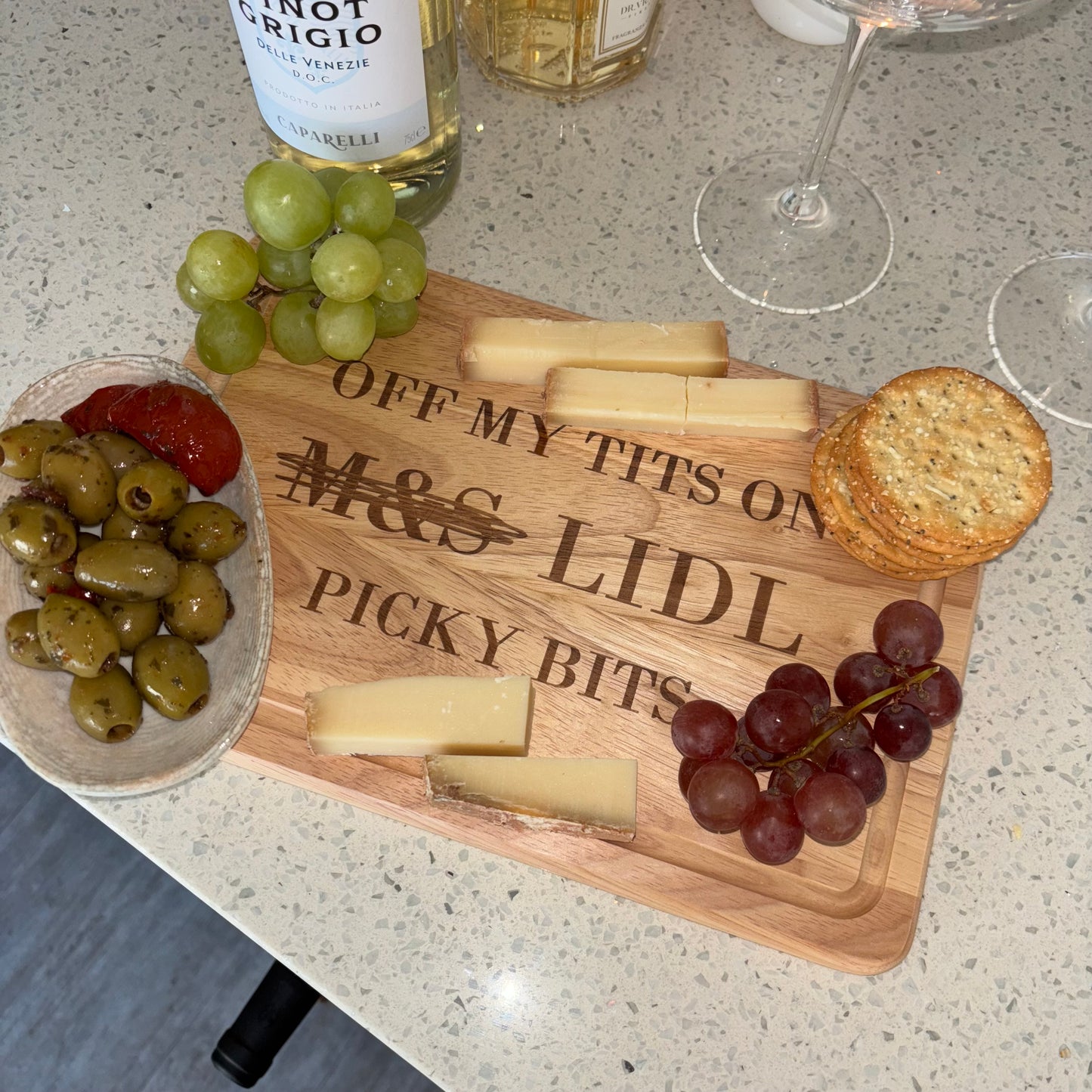 LIDL picky bits chopping board (can’t afford M&S 😂)