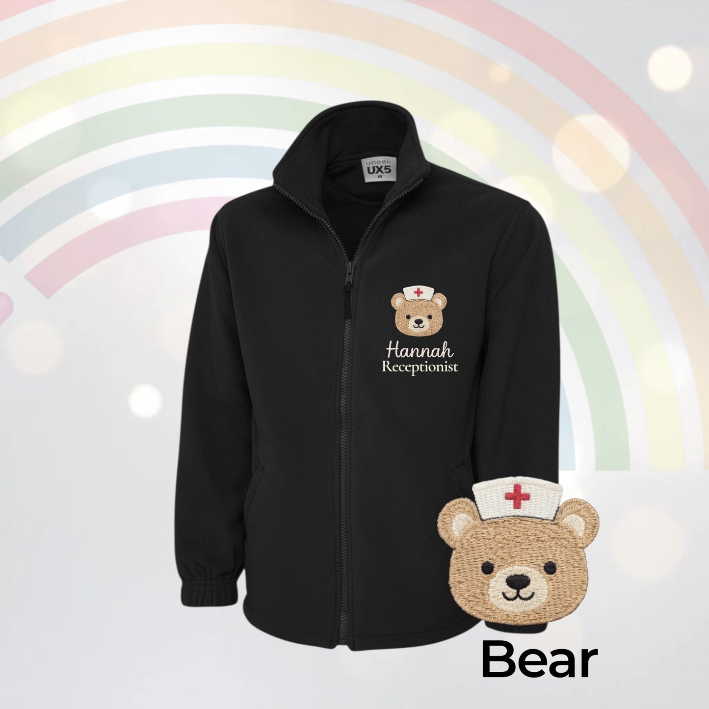 Cute Animal health worker / teacher UNISEX personalised fleece