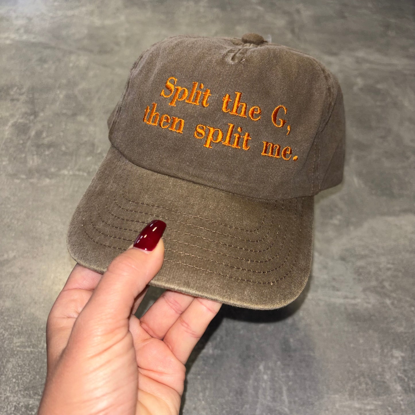 Split the G, then split me. Paddy’s day cap