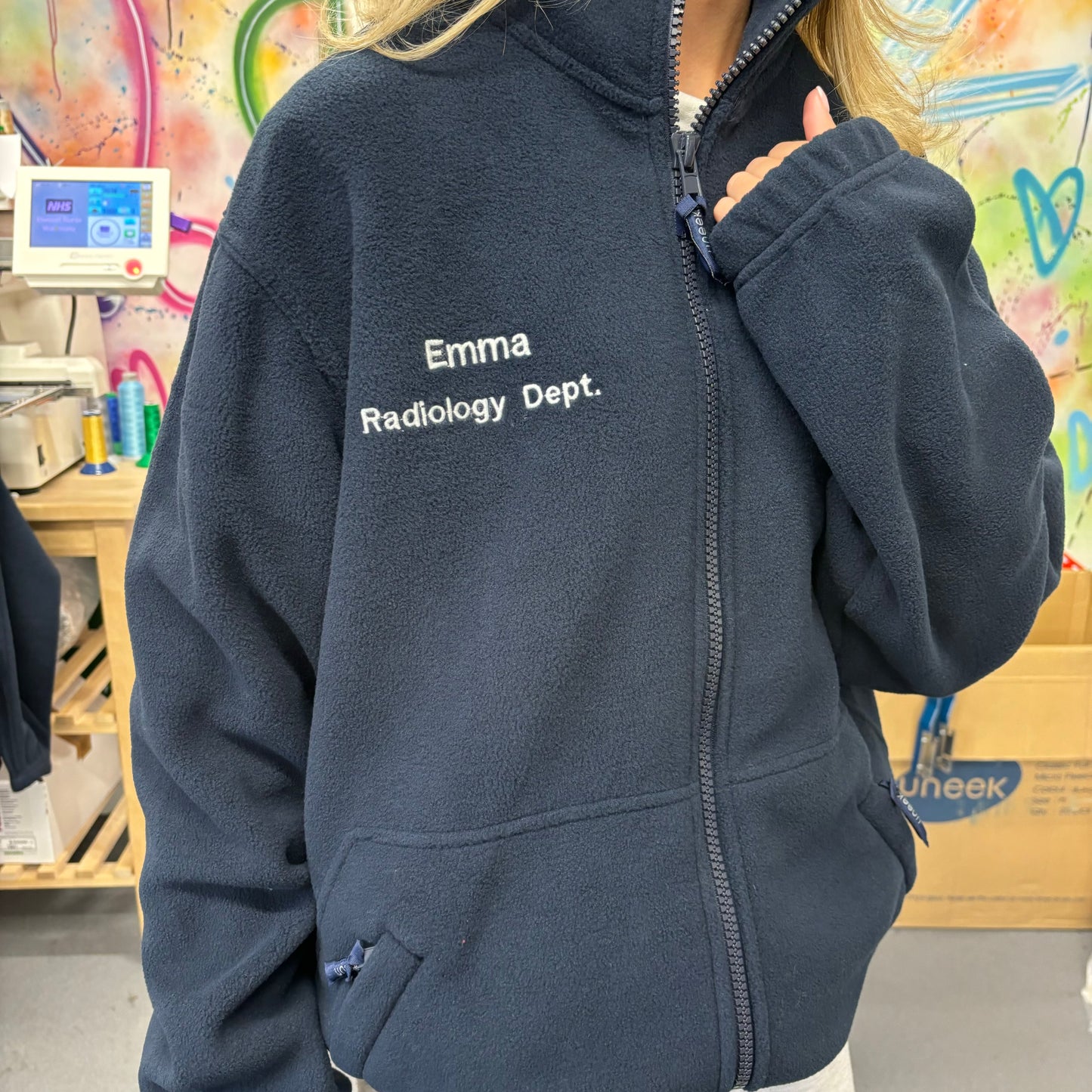 HealthCare Worker Custom UNISEX full zip FLEECE or HOODIE