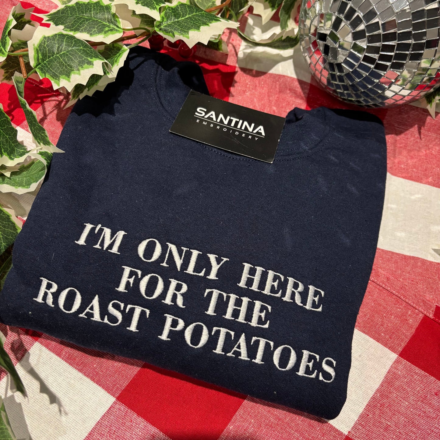 I’m only here for the … custom Christmas sweater or hoodie 🎄