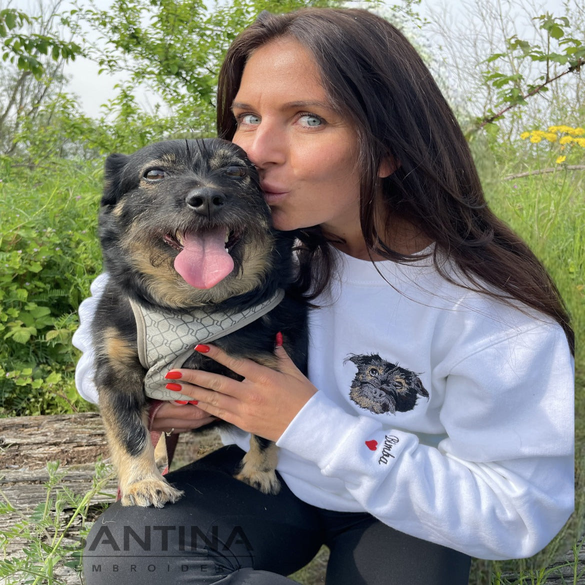 Pet Portrait Sweatshirt with Your Beloved Pet's Image