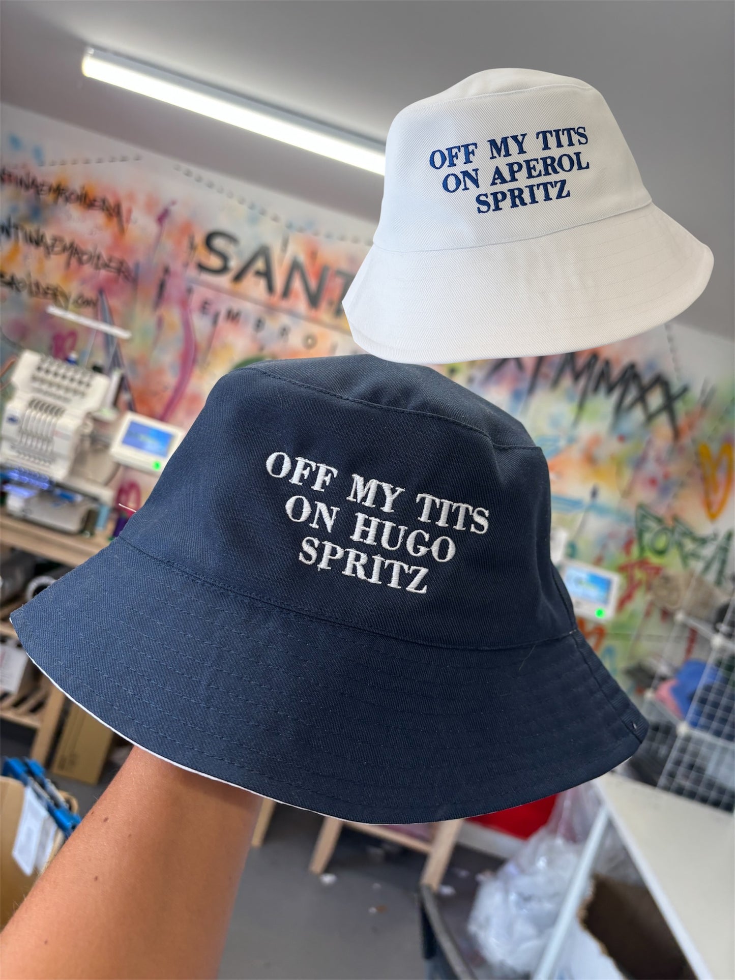Hugo spritz / aperol spritz embroidered bucket hat