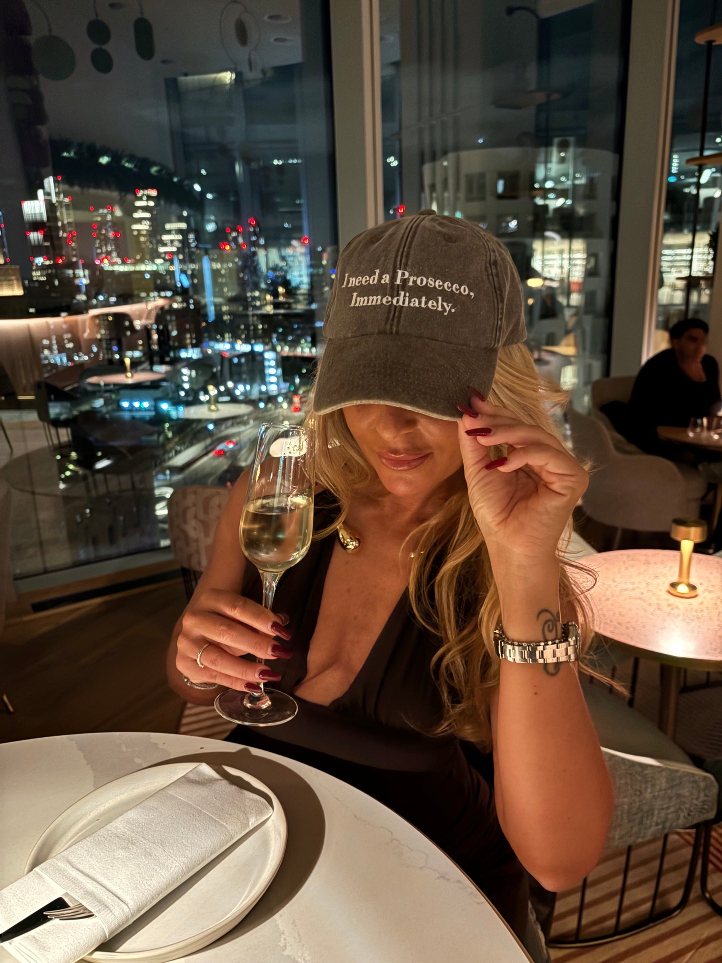 I need a (custom drink), immediately cap  🥂