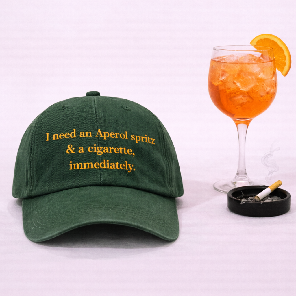 I need a (custom drink) & a cigarette, immediately cap  🥂 🚬