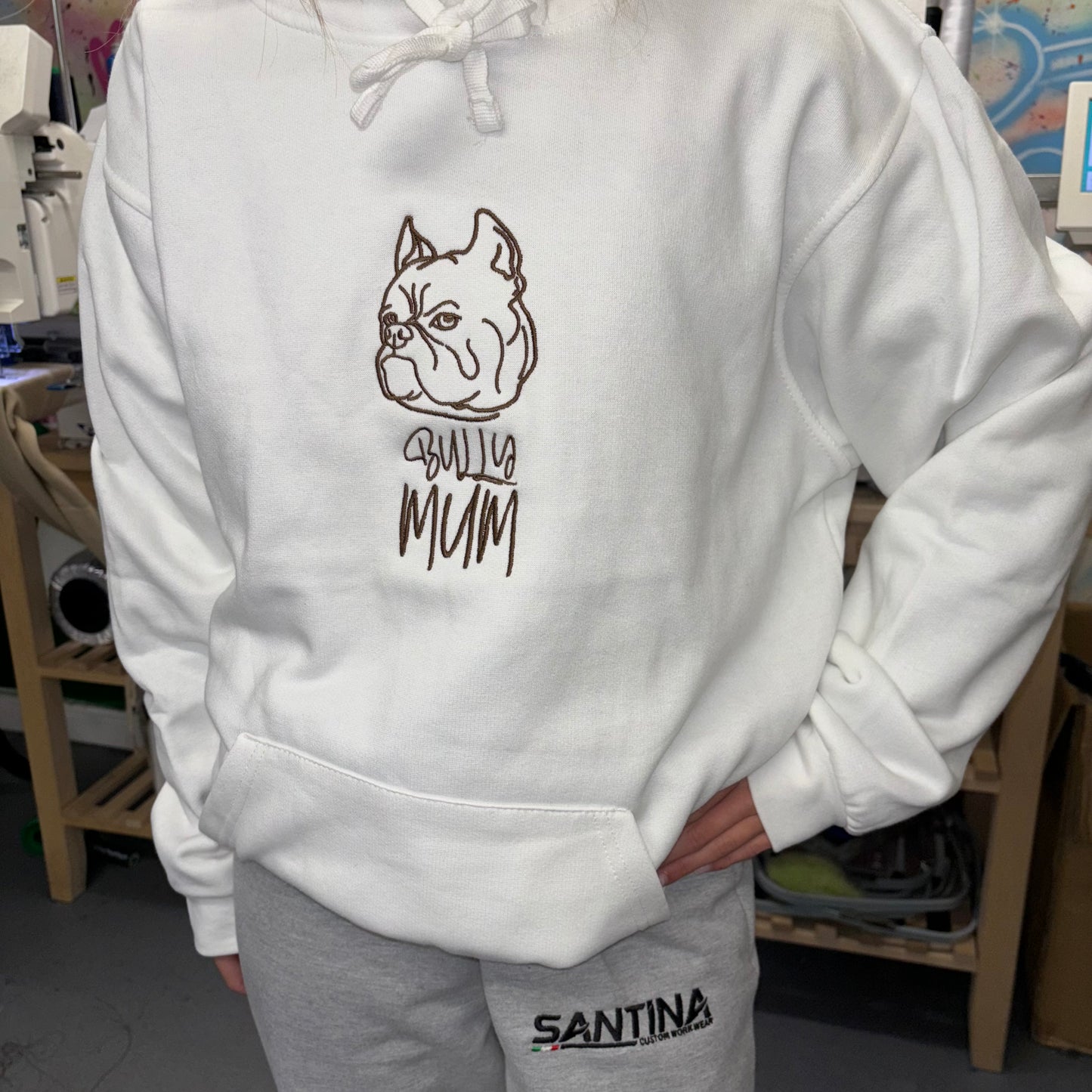 Bully mum / dad embroidered sweatshirt or hoodie