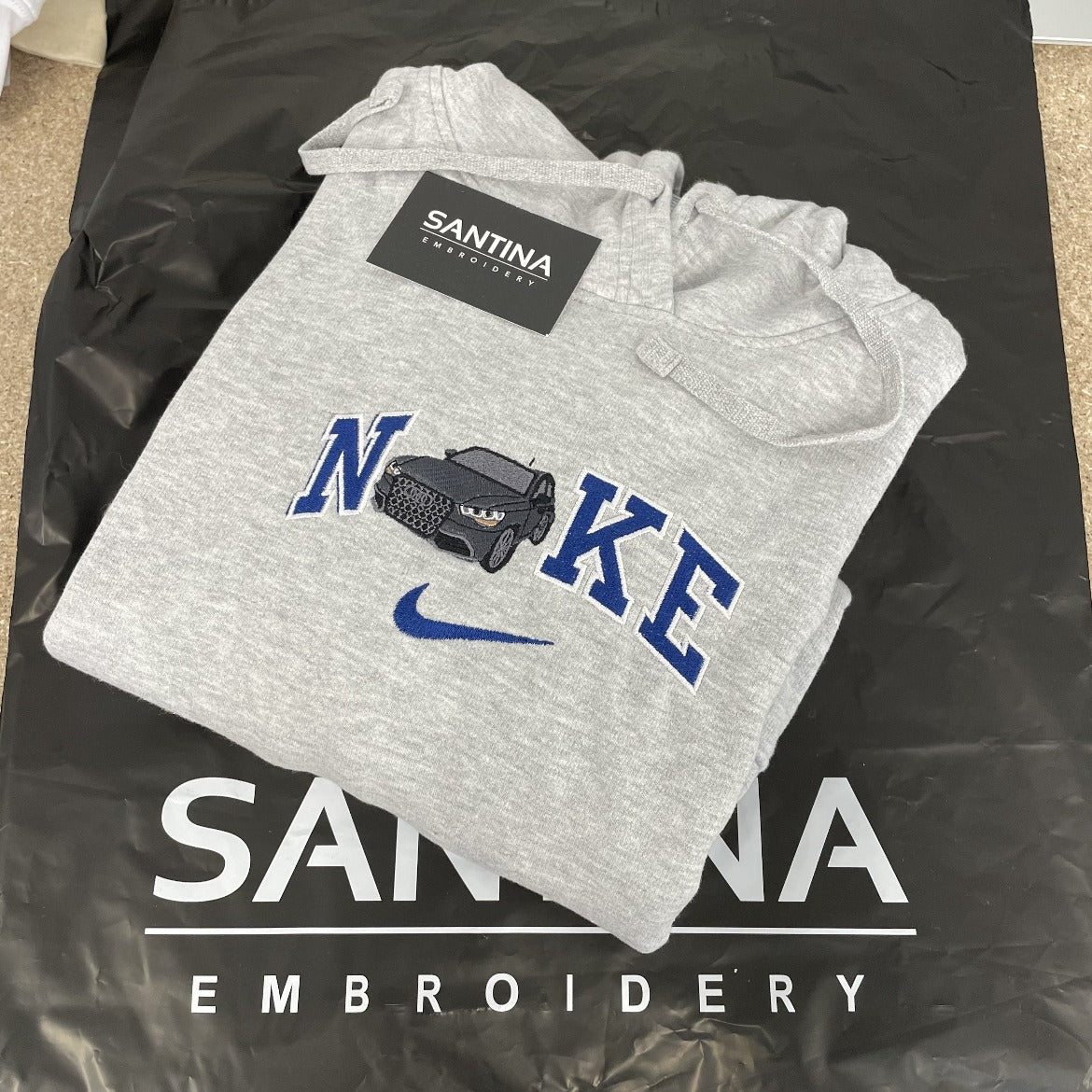 Custom embroidered nike online sweatshirt