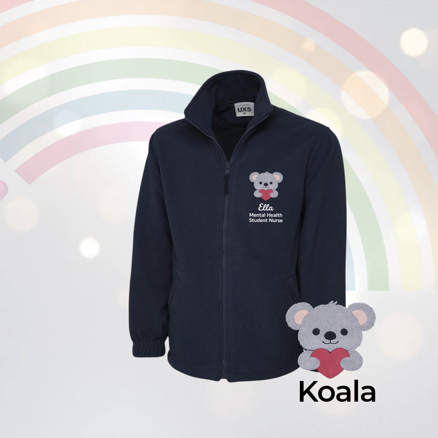 Cute Animal health worker / teacher UNISEX personalised fleece