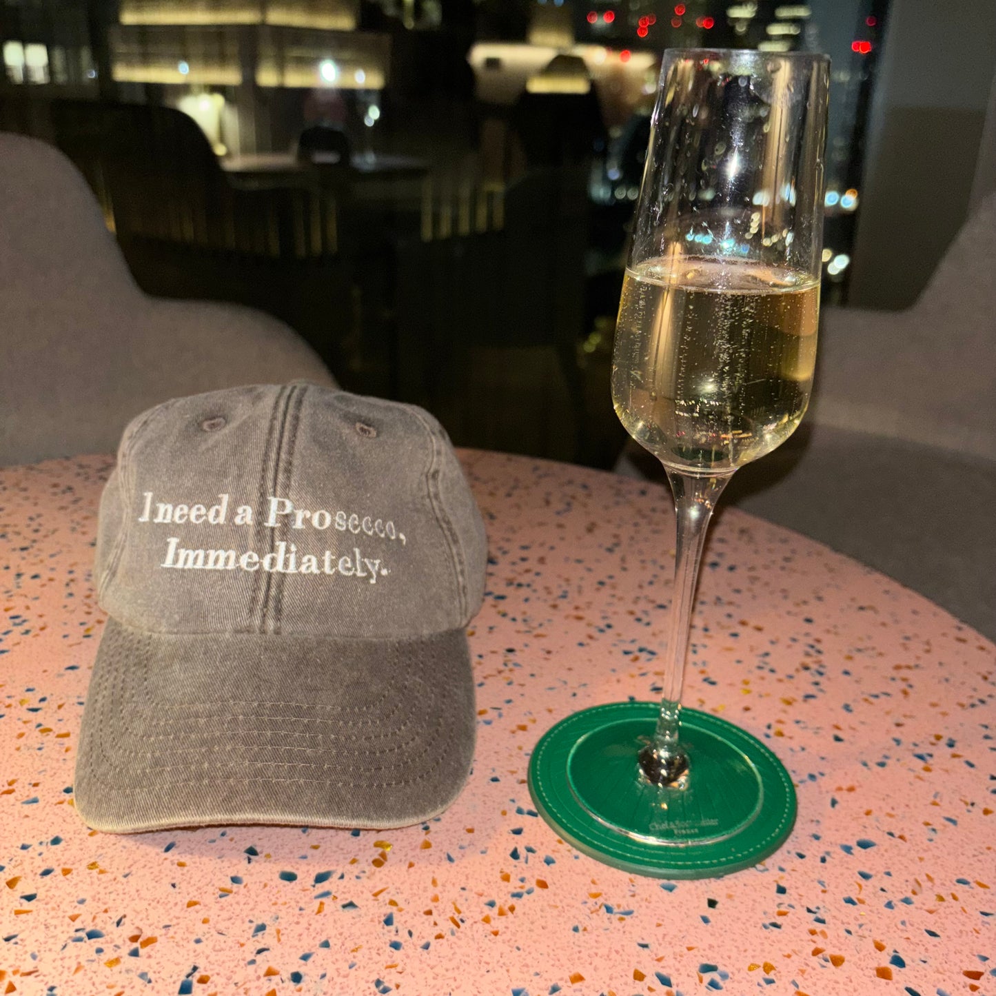 I need a (custom drink), immediately cap  🥂