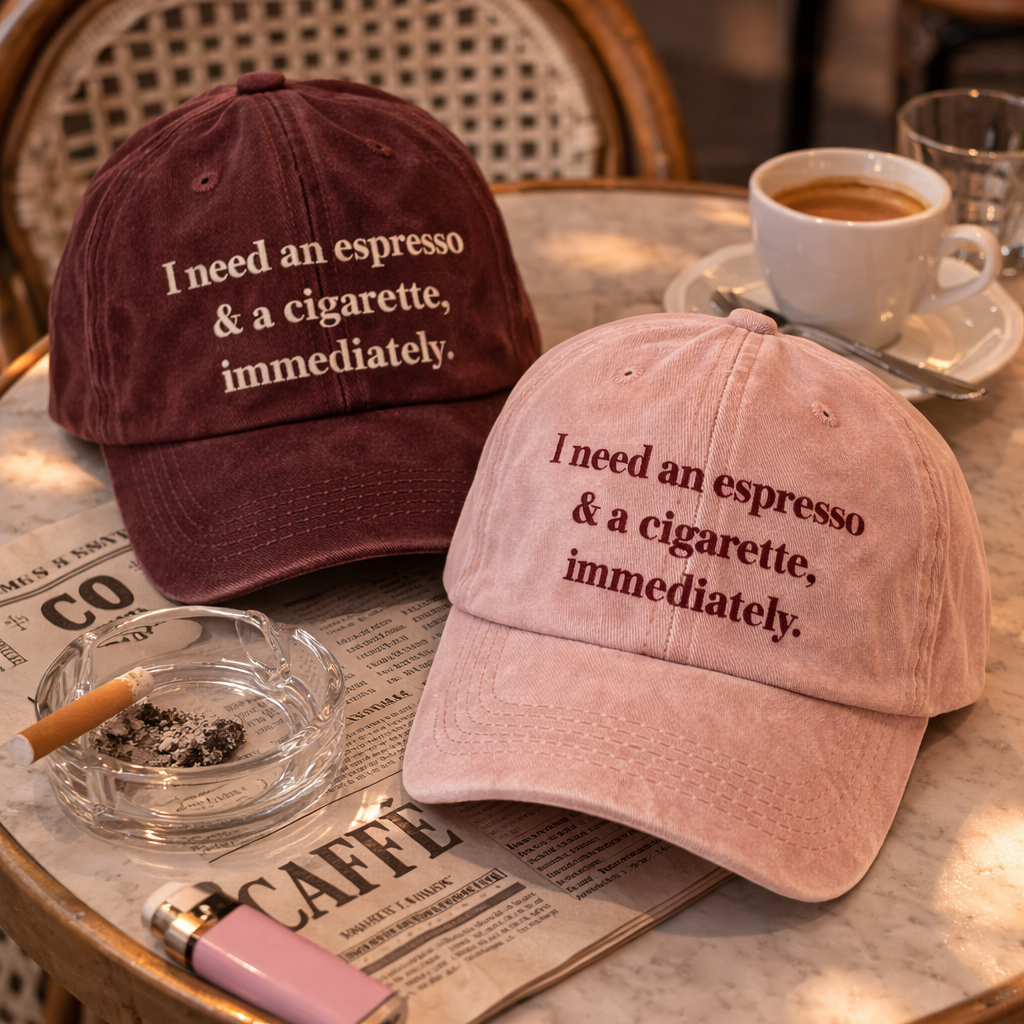 I need a (custom drink) & a cigarette, immediately cap  🥂 🚬