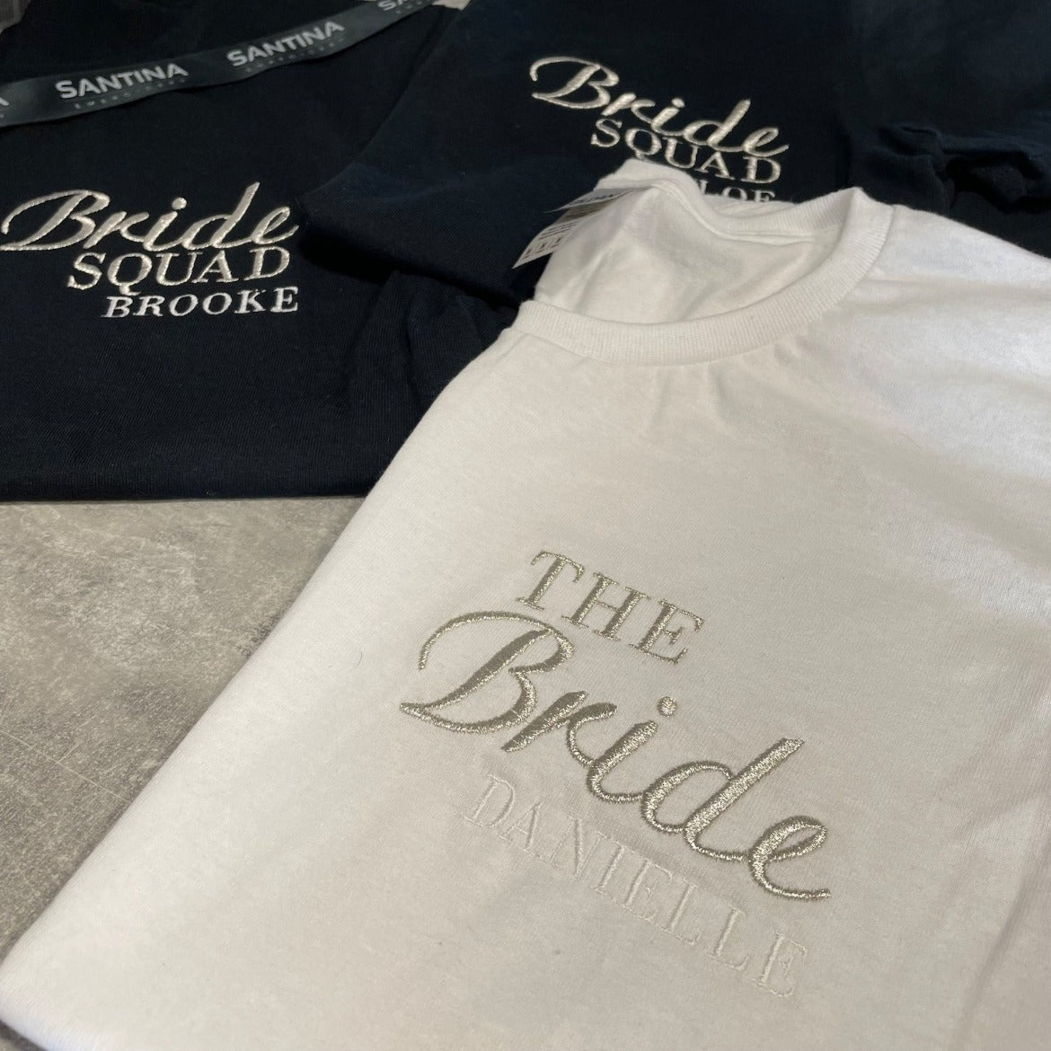 Embroidered Bride Squad T-Shirt or Sweatshirt