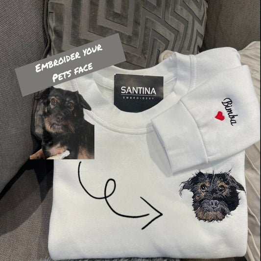 Pet Lover Sweatshirt with Custom Pet Photo and Name