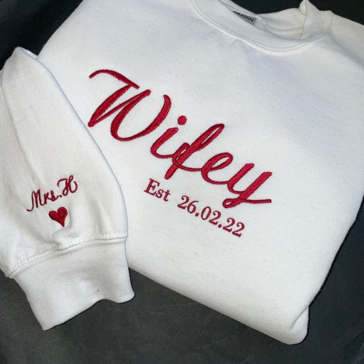 Bride and Wifey Sweater Hoodie