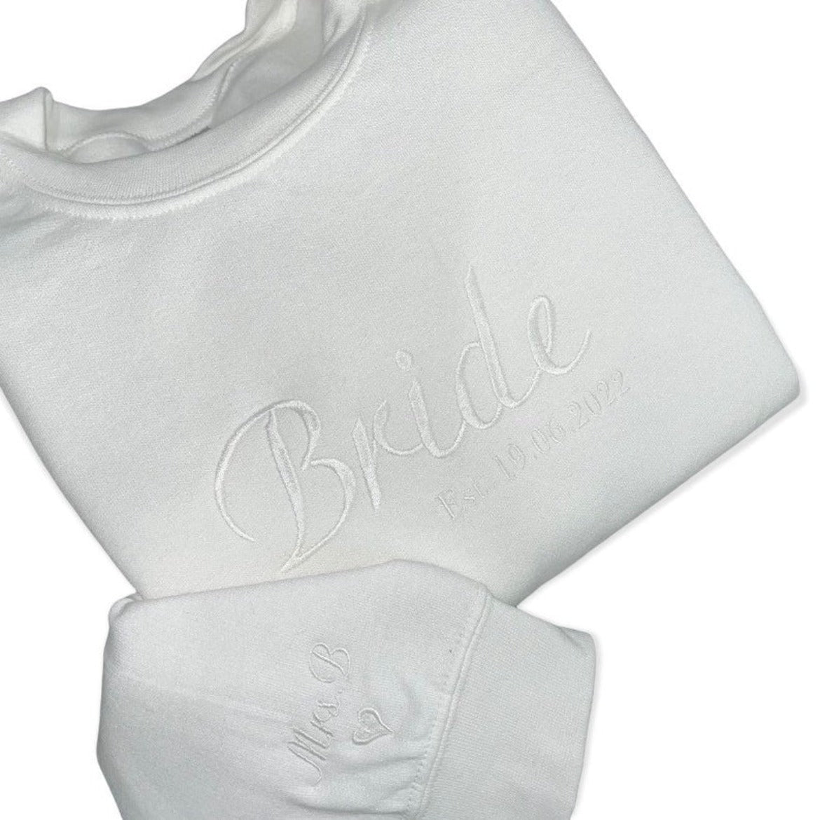 Personalised Bridal Sweatshirt with Wifey Embroidery