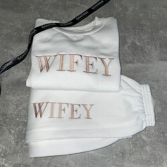 Wifey Tracksuit with Embroidered "Wifey" Detail