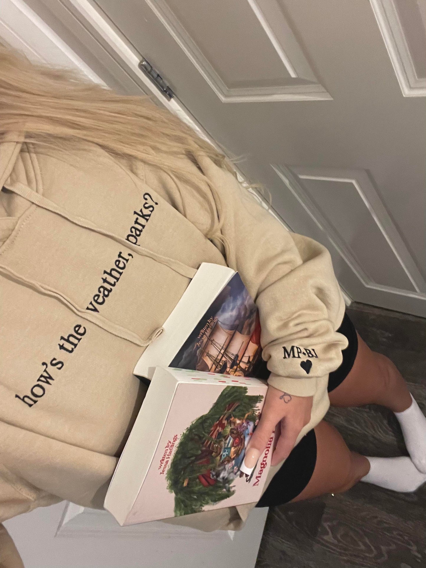 Magnolia Parks embroidered sweatshirt hoodie, booktok book merch.